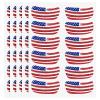 100Pairs American Flag Eye Stickers - Anwyll USA Patriotic Sport Eyes Black Stickers Self-Adhesive Baseball Football Softball Under Eye Strips Sticker for Kid Adult Sport Game Accessory 4th of July view 1