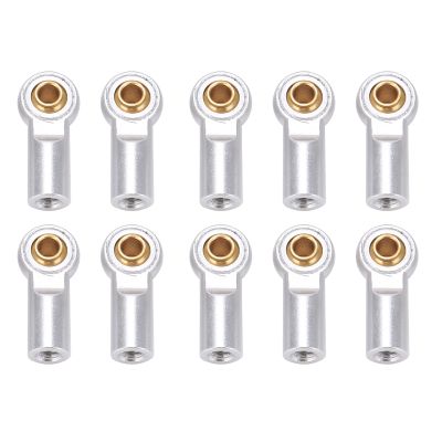 10pcs M3 Aluminum Ball End Link Rods | High - Strength Upgrade for AXIAL SCX10 1/10 RC Crawler Car | Accurate Fit Replacement Parts/RC Car Accessories (Silver)