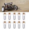 10pcs M3 Aluminum Ball End Link Rods | High - Strength Upgrade for AXIAL SCX10 1/10 RC Crawler Car | Accurate Fit Replacement Parts/RC Car Accessories (Silver) view 2