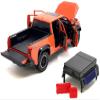 2024 Toyota Tacoma TRD Off-Road Edition Pickup Truck Octane Orange with Bed Camper 1/24 Diecast Model Car view 2
