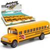12 Pack: Diecast Yellow School Bus Model Toy, 5" Pullback Die Cast Metal Classic Long Nose Vehicles for Kids with Rubber Tires and Opening Doors - Bulk Party Favors, Supplies view 1