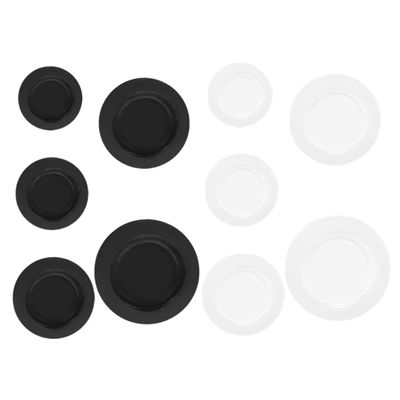 CHILDWEET 10pcs Piggy Bank Stoppers Black White Rubber Closure Plugs for Money Saving Boxes Fits Seal for -Term Use