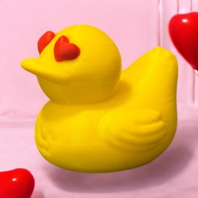 Articulated Duck with Heart Eyes | Home Dcor and Office Desk Toys | Autism, ADHD, Sensory | 3D Printed Gift