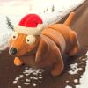 Articulated Dog, Dachshund [Christmas] | Home Dcor and Office Desk Toys | Autism, ADHD, Sensory | 3D Printed Gift view 1
