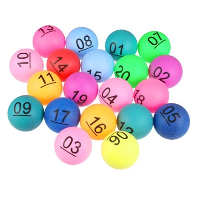TOYANDONA Multicolored Bingo Balls Numbers Lottery Game Balls for Entertainment Hollow Pong