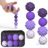 Large Magnetic Sensory Fidget Ball Toy, 8Pcs Silicone Sensory Stress Relief Toys for Adults, Teens with Autism, ADHD, Anxiety, Stocking Stuffers for Women Men Teen Gift (Purple, Large) view 1