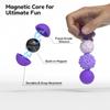 Large Magnetic Sensory Fidget Ball Toy, 8Pcs Silicone Sensory Stress Relief Toys for Adults, Teens with Autism, ADHD, Anxiety, Stocking Stuffers for Women Men Teen Gift (Purple, Large) view 3