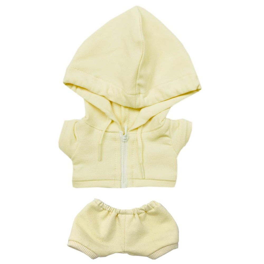 Xyrmync 10cm 15cm 20cm Plush Doll Clothes Coat Pants Multi-Color Sportswear Sets Toys Dolls Accessories (Beige, 15cm)