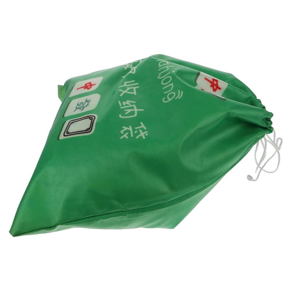 HEALLILY Mahjong Tiles Storage Bag Drawstring Pouch for Easy Travel Organization Lightweight Holder for Mahjong Enthusiasts for Games The Go