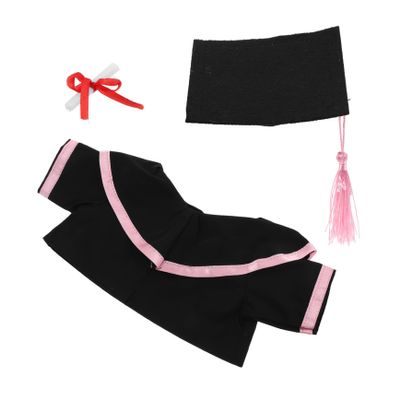 Garneck Bear Toy Costume Graduation Shawl and Cap Set Plush Outfit for Stuffed Animals Decorative Graduation Celebration