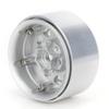 4Pcs 1:10 RC Crawler Metal Wheel Hub & Tire | Replacement for Axial SCX10 / SCX10II / 90046/90047 | Robust Alloy for Off - Road Performance | Fit CC01 D90 D110 Variants (Silver) view 3