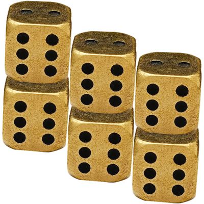 Abaodam 6pcs Vintage Brass Game Supplies for Home Decor Carnival Bar Novelty Decorative Toys