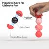 Large Magnetic Sensory Fidget Ball Toy, 8Pcs Silicone Sensory Stress Relief Toys for Adults, Teens with Autism, ADHD, Anxiety, Stocking Stuffers for Women Men Teen Gift (Red, Large) view 3
