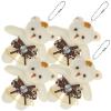 Abaodam Polar Bear Decorations Bear Stuffed Animal Ornaments for DIY Wedding Bouquet view 1