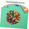 DOITOOL 100pcs Square Blocks Wooden Craft Cube Set Blocks Accessories for DIY Decorations Building view 3