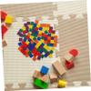 DOITOOL 100pcs Square Blocks Wooden Craft Cube Set Blocks Accessories for DIY Decorations Building view 4