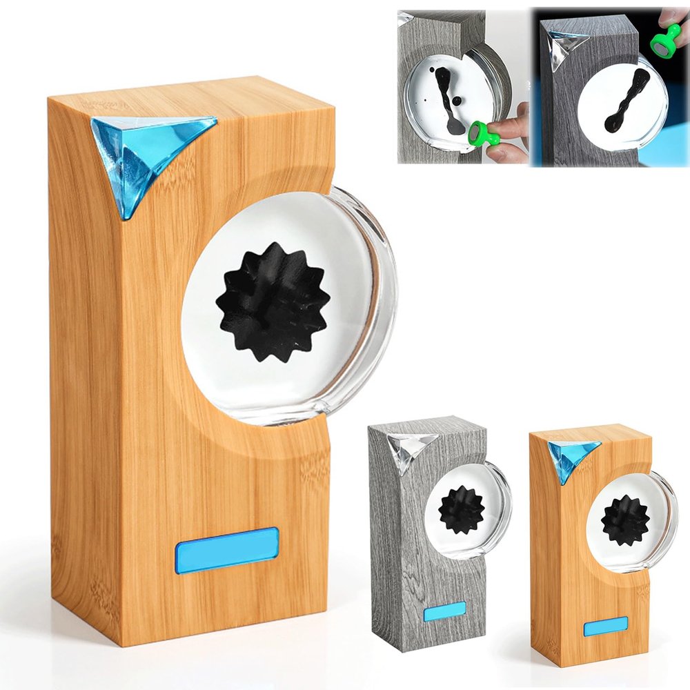 XURUIUS Magnetic Fluid Pickup,Ferrofluid Sound Visualizer,Dancing Ferrofluid Lamp,Music Mate Sound Partner,Symbiote in A Bottle (Brown)