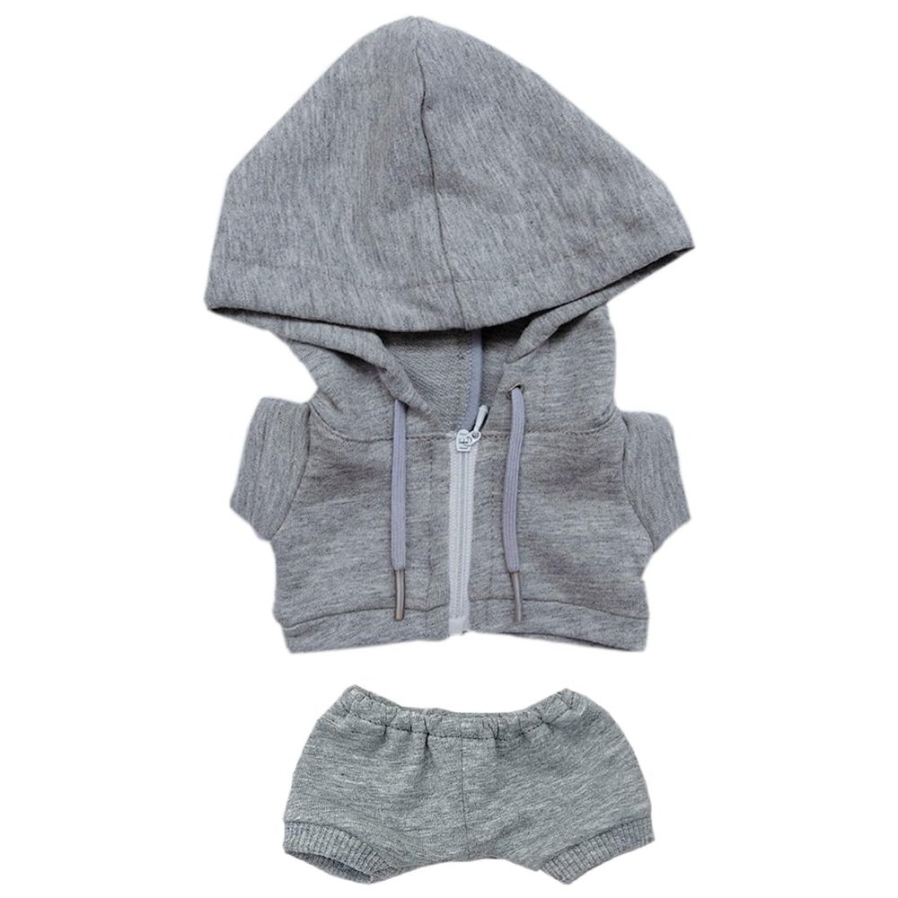 Xyrmync 10cm 15cm 20cm Plush Doll Clothes Coat Pants Multi-Color Sportswear Sets Toys Dolls Accessories (Gray, 10cm)