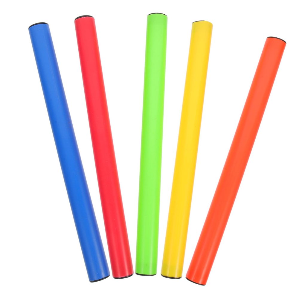 Abaodam 5pcs Relay Sticks for School Competitions and Lightweight Sticks for Boys and Girls Racing for Indoor and Outdoor Relay Races Easy to Pass and Eye-catching Design