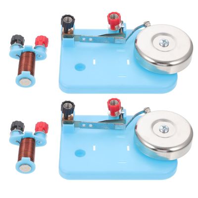 2pcs Electric Bell Experiment Kit Physics Circuit Experiment Teaching Equipment Model Kit Electromagnet Basic Electricity Discovery Circuit for School Science Projects