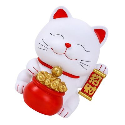 Abaodam Cat Container Lovely Cat-Shaped Piggy Bank for Storage Vinyl Material Cute Desktop Decor for Home and Business Unbreakable Design