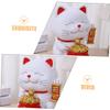 Abaodam Cat Container Lovely Cat-Shaped Piggy Bank for Storage Vinyl Material Cute Desktop Decor for Home and Business Unbreakable Design view 4