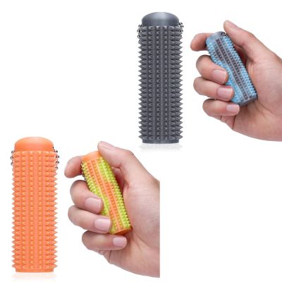 2PCS Little Ouchies Fidget Keychain for Adults,Spiky Grippie Stim Toy | Pain Relief & Anxiety Stress Relief |Tactile Fidget for ADHD,Focus & Venting | Color-Changing (30C) & Glow in Dark
