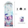 UEVBF Cute Axolotl Girls Sleeping Bags Ages 8-12,Lightweight Waterproof Sleeping Bag Cold Weather for Outdoor Hiking Camping Gear. view 4