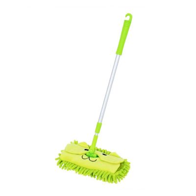 LLTCMAOYI Retractable Children's Mop, Small Mop for Early Education Children to Help Parents Do Housework,Green