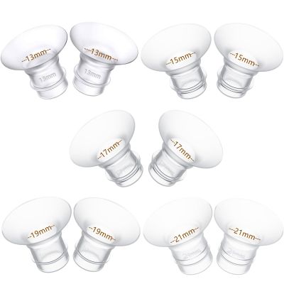 10PCS Flange Insert 13/15/17/19/21mm*2PCS Compatible with Momcozy M5/M6/M9/S12 Pro/S9 Pro/V1 Pro/V2 pro, Spectra/Medela/Elvie/NCVI/TSRETE/eufy/Lansinoh/Paruu/MomMed Breast Pump 24mm Shields/Flanges