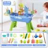 2026 Upgraded Play Sink with Running Water, Toddler Water Table with Automatic Water Cycle System, Water Table for Toddlers Fishing Kitchen, Role-Play Sand Water Table for Kids Ages 4-8 Kids Gift Toy view 2