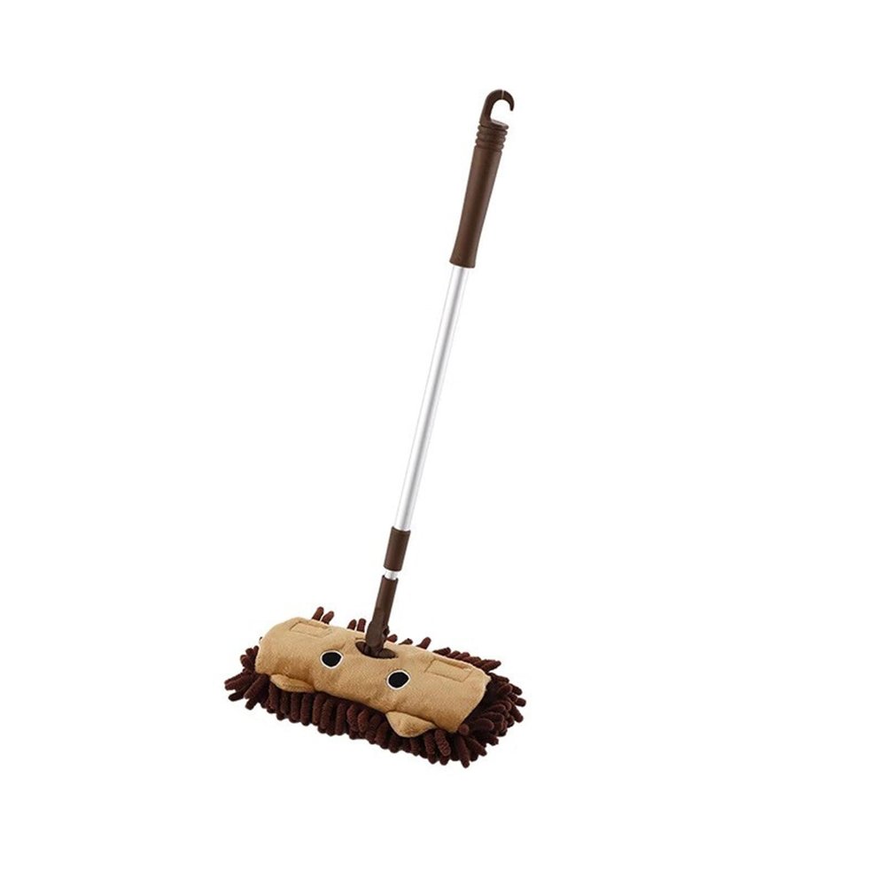 LLTCMAOYI Retractable Children's Mop, Small Mop for Early Education Children to Help Parents Do Housework,Brown