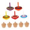 SUPVOX 10pcs Wooden Pinecone Spinning Top Toy for Toddlers Boys and Girls Funny Boy Girl Toy Smooth Surface and Design Random Color view 1
