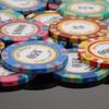 25PCS Ceramic Poker Chips Set, 40mm Casino Coins for Texas Hold'em, Blackjack, and Bingo Games, Professional Casino Style (Color: 25pcs $5) view 4
