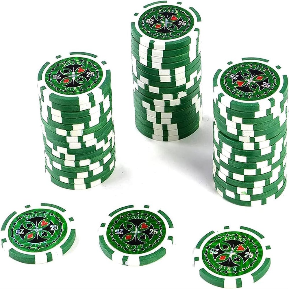 50PCS Casino Poker Chips Set, 12g Metal Core Counting Game Chips for Texas Hold'em, Blackjack, Monte Carlo, with Aluminum Case