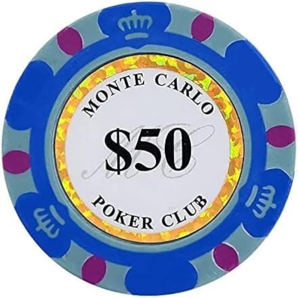 14g Clay Poker Chips Set, 25 PCS Casino Chips for Texas Hold'em, Blackjack, Math Learning, Professional Poker Set, Monte Carlo Style