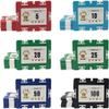 29g Monte Carlo Poker Chips Set, 25pcs Clay Rectangular Chips for Texas Hold'em, Blackjack, Casino Games, Counting Game Chips, Professional Poker Set view 1