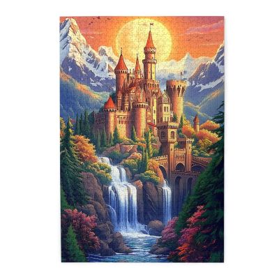 MA6GE8DE 1000 Piece Puzzle for Adults Castle Architecture at Sunset,Relax and Enjoy The Fun of Solving Puzzles,Wonderful Imagination,Great for Relaxation and Display for Puzzle Enthusiast