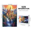 MA6GE8DE 1000 Piece Puzzle for Adults Castle Architecture at Sunset,Relax and Enjoy The Fun of Solving Puzzles,Wonderful Imagination,Great for Relaxation and Display for Puzzle Enthusiast view 3