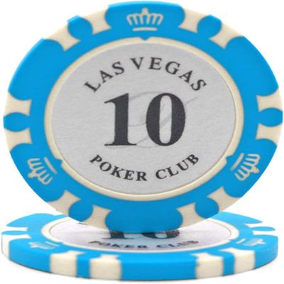25PCS 14g Poker Chips Set, Clay Metal Core, Texas Hold'em & Blackjack Casino Chips, Value Range 1-10000, for Game Nights & Parties (Color: 25PCS, Value: $10)