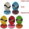 25PCS Texas Hold'em Poker Chips, Crystal Casino Grade Chips, Monte Carlo Counting Game for Blackjack, Poker, and Casino Night (Size: $10) view 3