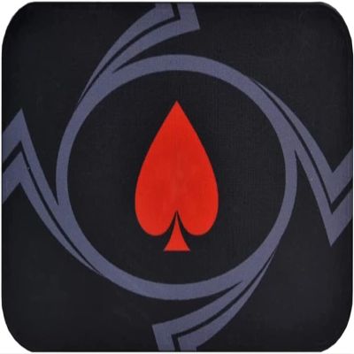20PCS Poker Chips, 35g Peach Heart Ceramic Casino Chips Set, No Denomination, Texas Hold'em Counting Game Chips, Black