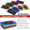 20PCS Poker Chips, 35g Peach Heart Ceramic Casino Chips Set, No Denomination, Texas Hold'em Counting Game Chips, Black view 2