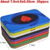 20PCS Poker Chips, 35g Peach Heart Ceramic Casino Chips Set, No Denomination, Texas Hold'em Counting Game Chips, Black view 3
