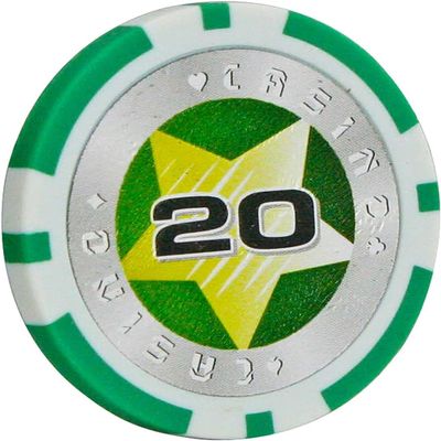 50PCS 14g Poker Chips Monte Carlo Set, Casino Laser Chips with Metal Core for Texas Hold'em & Blackjack