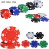 50 PCS Poker Chips Casino Counting Game Chips, Plastic Coloured Coins for Texas Hold'em Blackjack Cards Family Party (Red) view 2