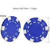 50 PCS Poker Chips Casino Counting Game Chips, Plastic Coloured Coins for Texas Hold'em Blackjack Cards Family Party (Red) view 3