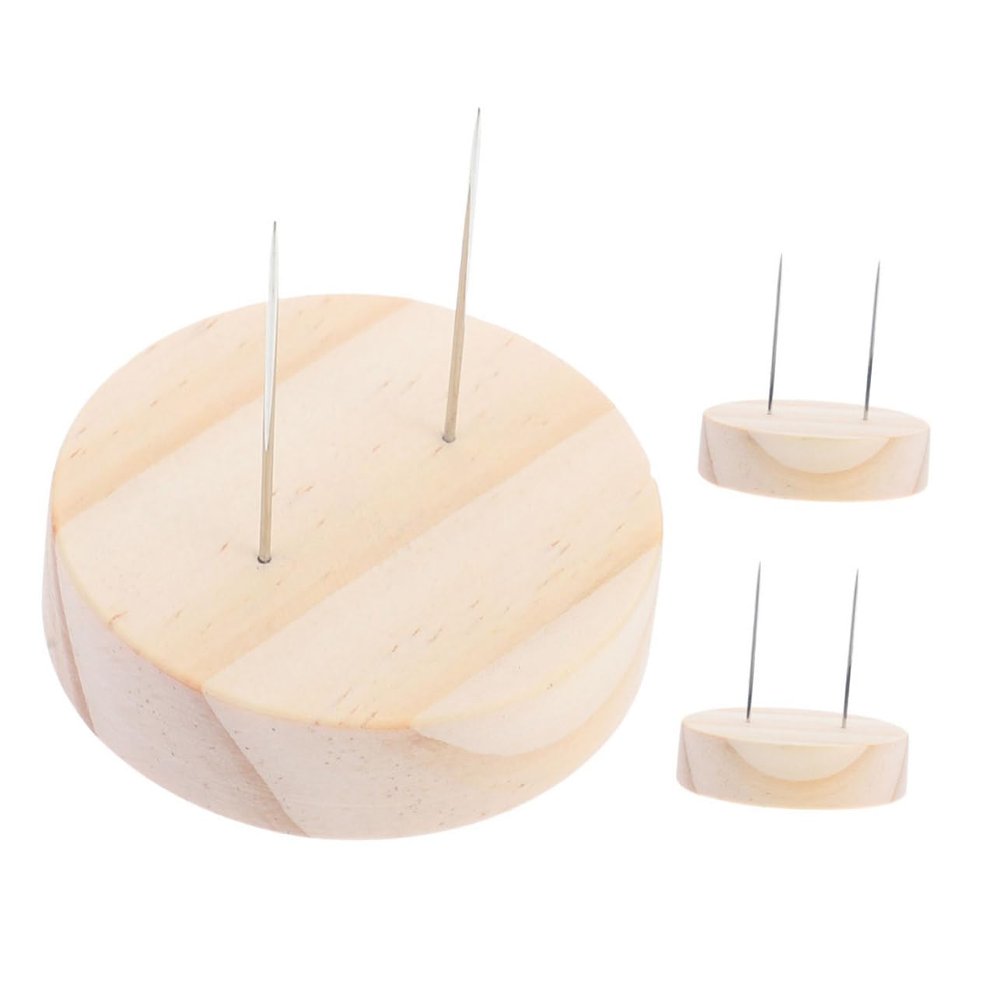 ABOOFAN 3pcs Solid Wood Doll Stand Base Doll Support Stand Display Holder for Diy