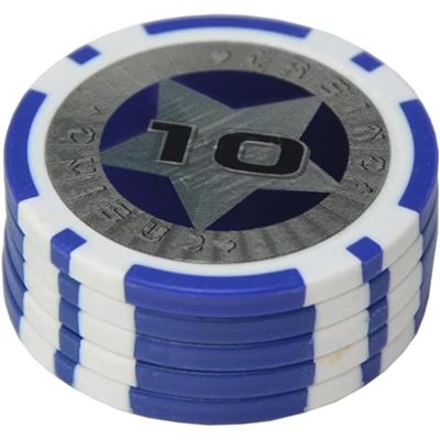 25PCS Professional Casino Poker Chips Set, ABS Clay with Iron Plate, Texas Hold'em, Blackjack, Baccarat Game Chips for Poker Night, Party, and Tournaments