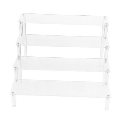 ABOOFAN Tiered Acrylic Display Stand Figures Perfume and Toys Organizer Storage Riser for Home and Shop